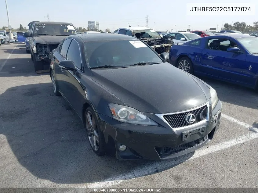 2012 Lexus Is 250 VIN: JTHBF5C22C5177074 Lot: 40790083