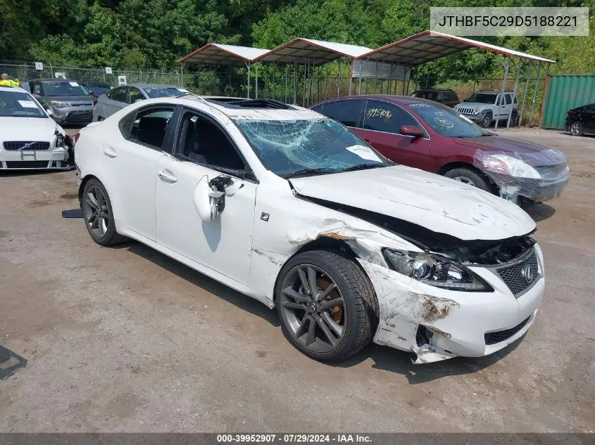 2013 Lexus Is 250 VIN: JTHBF5C29D5188221 Lot: 39952907