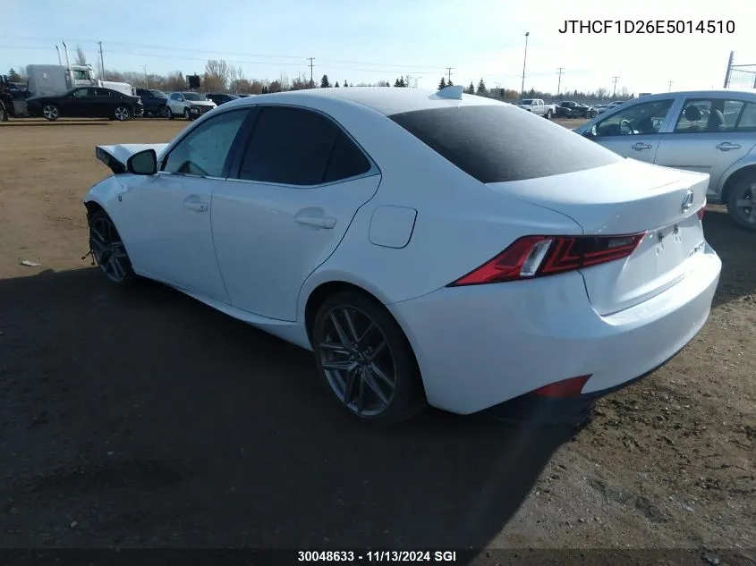 2014 Lexus Is 250 VIN: JTHCF1D26E5014510 Lot: 30048633