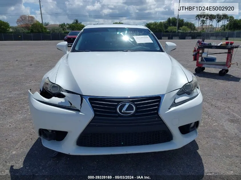 2014 Lexus Is 250 VIN: JTHBF1D24E5002920 Lot: 39339169