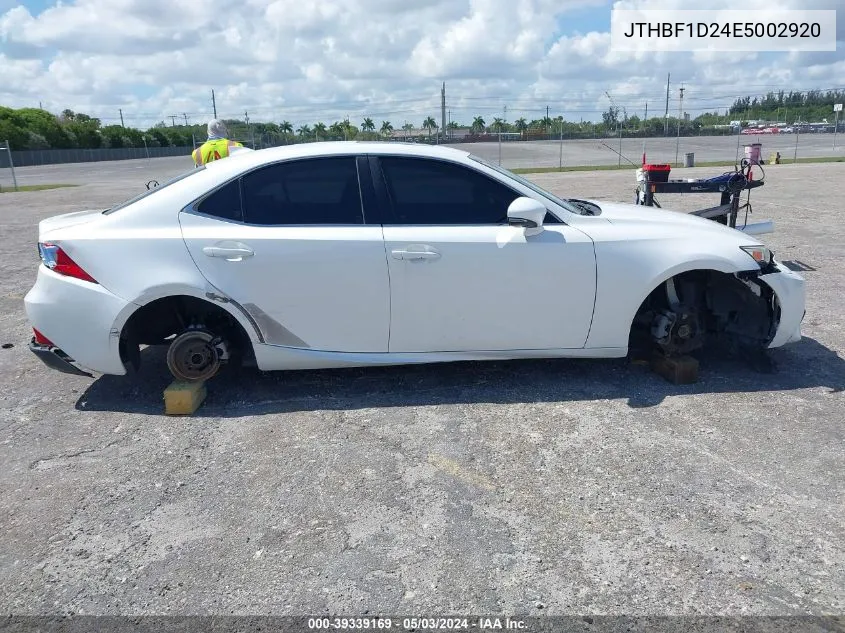 JTHBF1D24E5002920 2014 Lexus Is 250