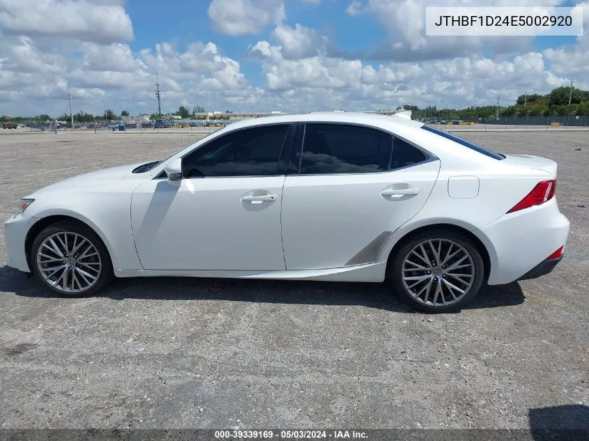 JTHBF1D24E5002920 2014 Lexus Is 250