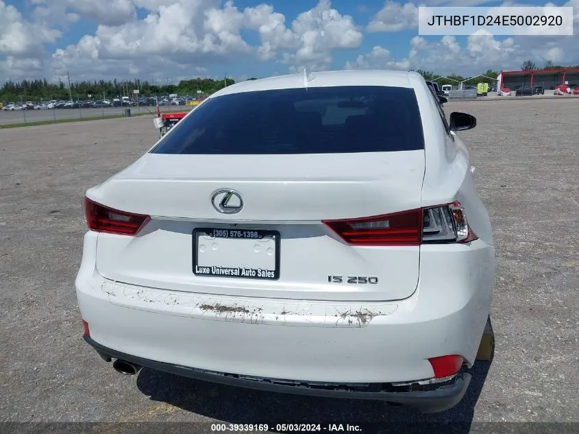 JTHBF1D24E5002920 2014 Lexus Is 250