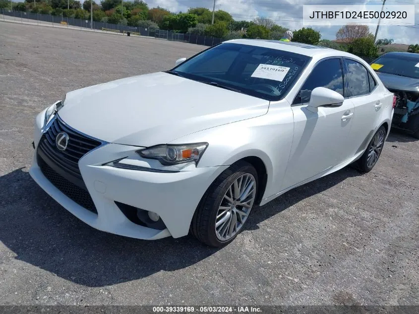 JTHBF1D24E5002920 2014 Lexus Is 250