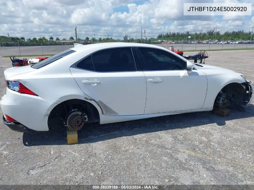 JTHBF1D24E5002920 2014 Lexus Is 250