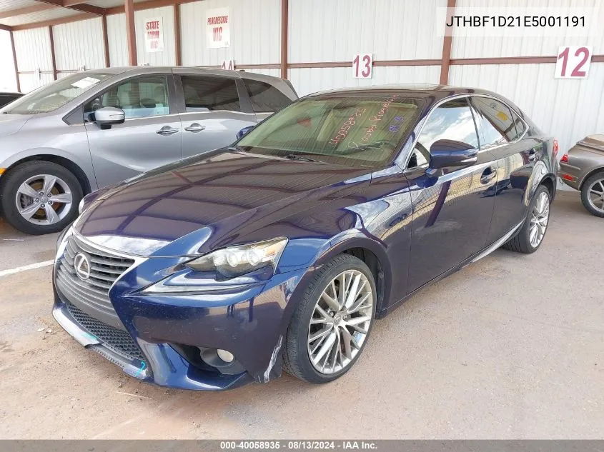 2014 Lexus Is 250 VIN: JTHBF1D21E5001191 Lot: 40058935