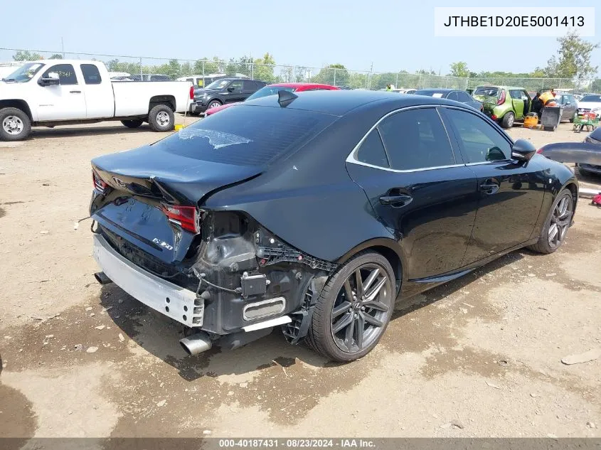 2014 Lexus Is 350 VIN: JTHBE1D20E5001413 Lot: 40187431