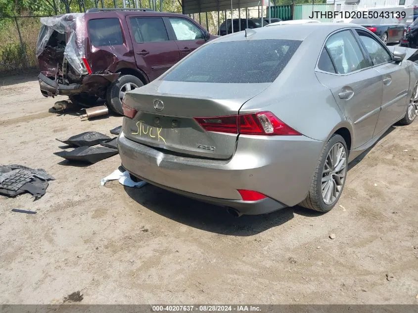 2014 Lexus Is 250 VIN: JTHBF1D20E5043139 Lot: 40207637