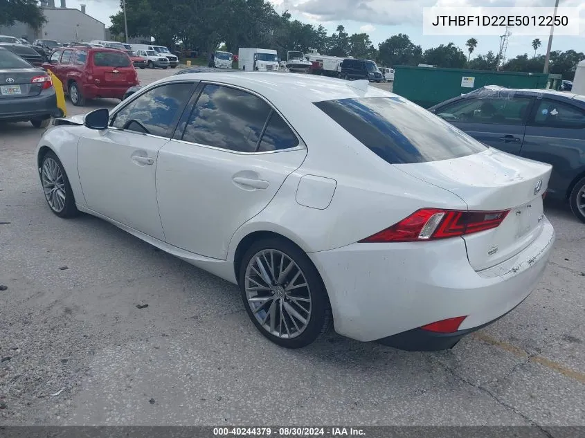 JTHBF1D22E5012250 2014 Lexus Is 250