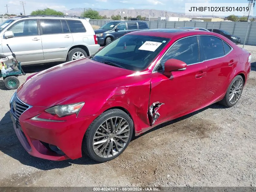 2014 Lexus Is 250 VIN: JTHBF1D2XE5014019 Lot: 40247071