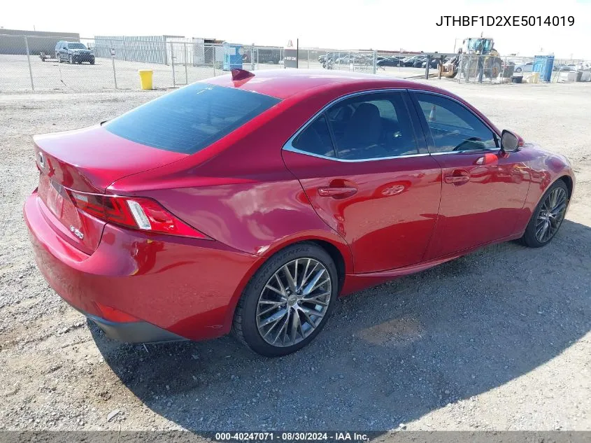 2014 Lexus Is 250 VIN: JTHBF1D2XE5014019 Lot: 40247071