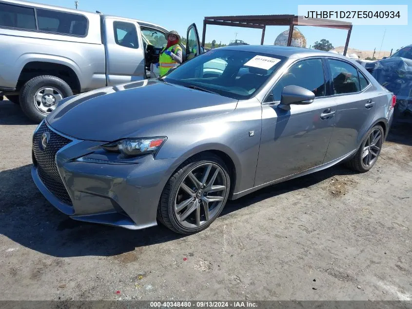 2014 Lexus Is 250 VIN: JTHBF1D27E5040934 Lot: 40348480