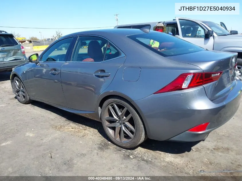 2014 Lexus Is 250 VIN: JTHBF1D27E5040934 Lot: 40348480