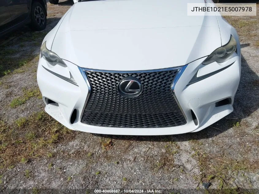 2014 Lexus Is 350 VIN: JTHBE1D21E5007978 Lot: 40468687