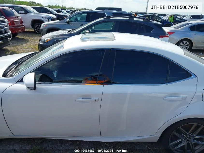 2014 Lexus Is 350 VIN: JTHBE1D21E5007978 Lot: 40468687