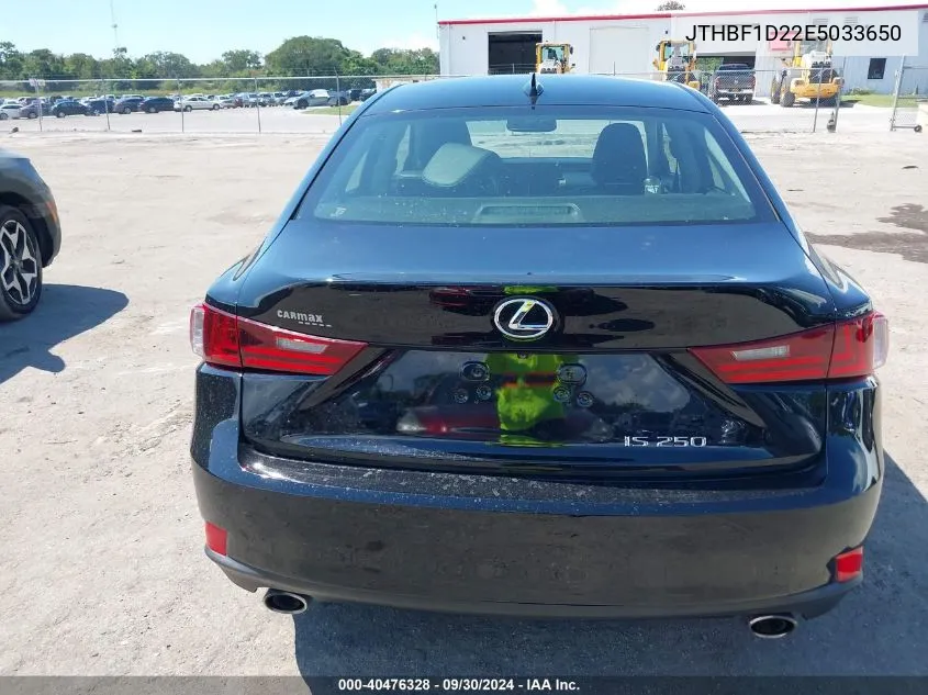 2014 Lexus Is 250 VIN: JTHBF1D22E5033650 Lot: 40476328