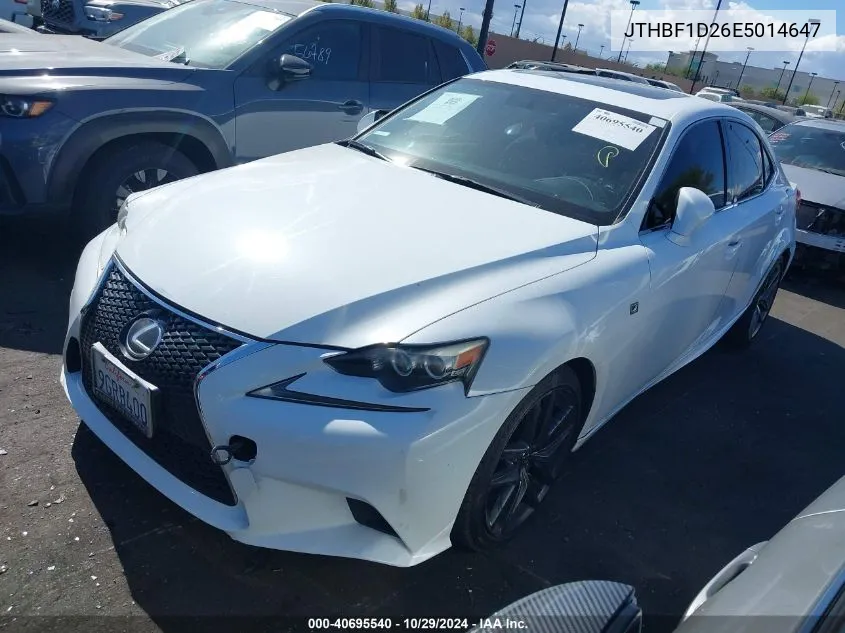 2014 Lexus Is 250 VIN: JTHBF1D26E5014647 Lot: 40695540