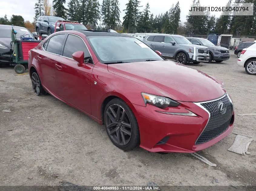 JTHBF1D26E5040794 2014 Lexus Is 250