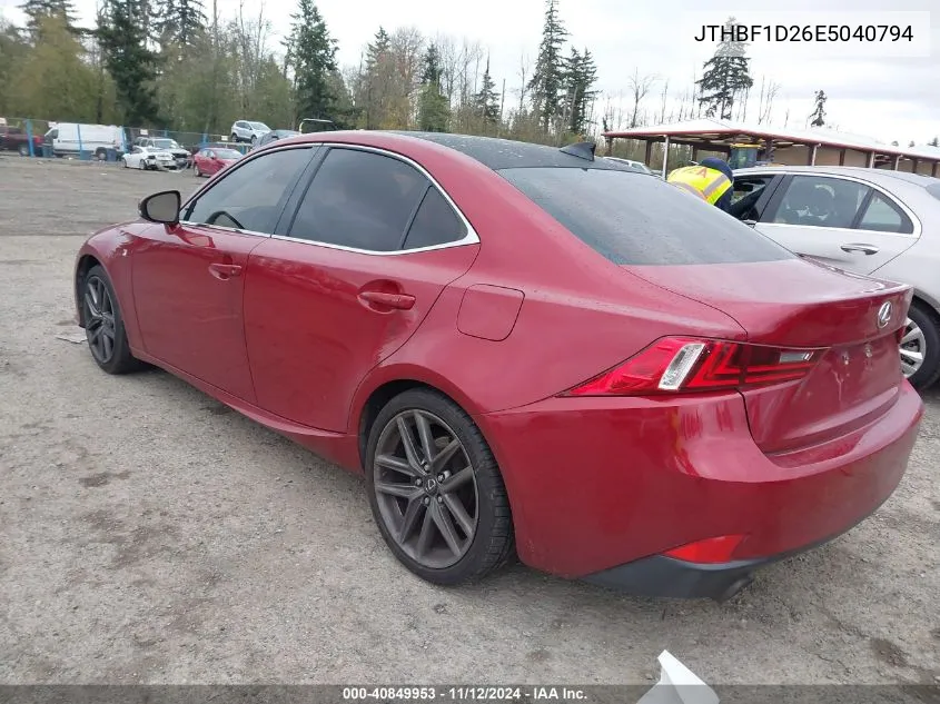 JTHBF1D26E5040794 2014 Lexus Is 250