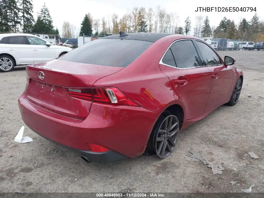 JTHBF1D26E5040794 2014 Lexus Is 250