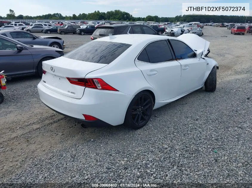 2015 Lexus Is 250 VIN: JTHBF1D2XF5072374 Lot: 39868403