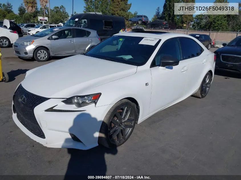 2015 Lexus Is 250 VIN: JTHBF1D26F5049318 Lot: 39894807