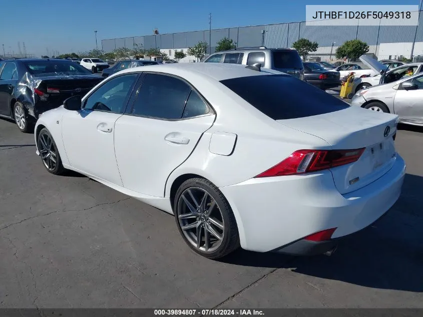 JTHBF1D26F5049318 2015 Lexus Is 250