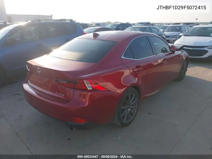 JTHBF1D29F5072415 2015 Lexus Is 250