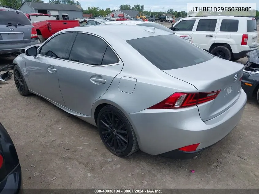 JTHBF1D29F5078800 2015 Lexus Is 250