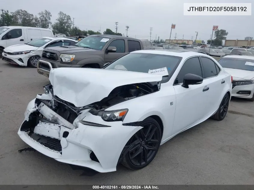 2015 Lexus Is 250 Crafted Line VIN: JTHBF1D20F5058192 Lot: 40102161