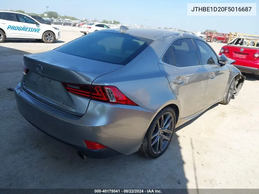 2015 Lexus Is 350 VIN: JTHBE1D20F5016687 Lot: 40175041