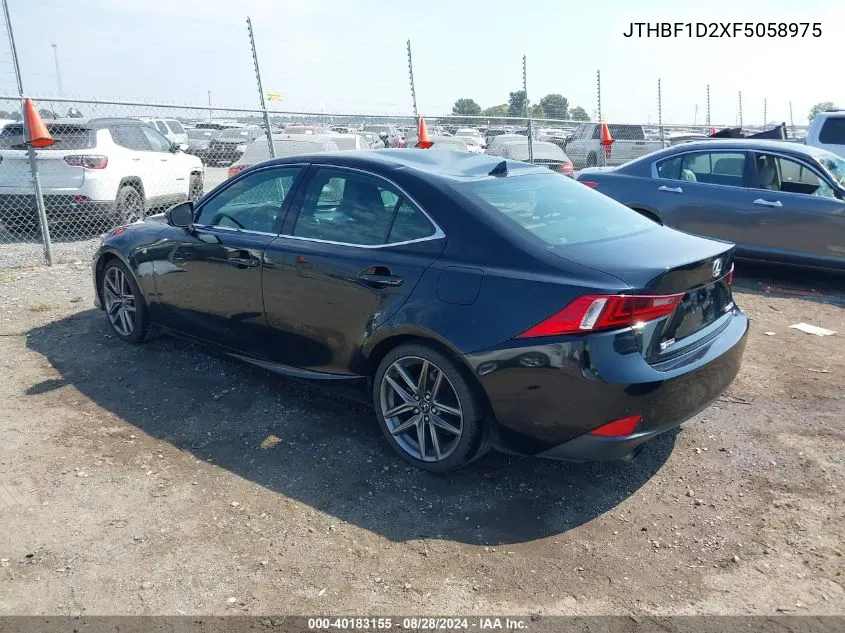 2015 Lexus Is 250 VIN: JTHBF1D2XF5058975 Lot: 40183155