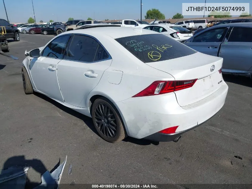 2015 Lexus Is 250 VIN: JTHBF1D24F5074993 Lot: 40198074