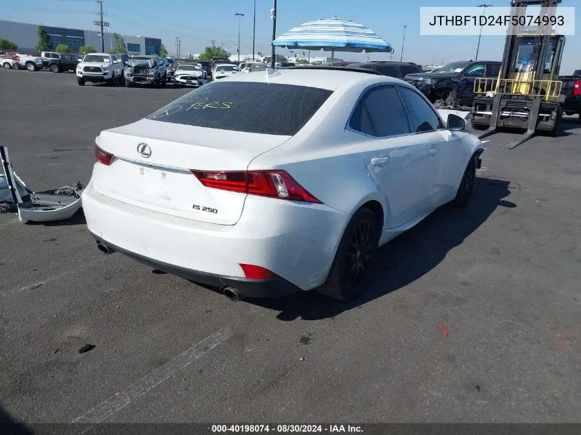 2015 Lexus Is 250 VIN: JTHBF1D24F5074993 Lot: 40198074