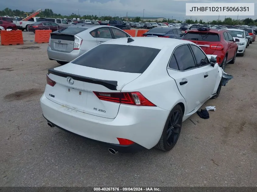 2015 Lexus Is 250 Crafted Line VIN: JTHBF1D21F5066351 Lot: 40267576