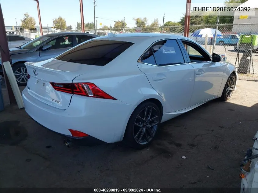 2015 Lexus Is 250 VIN: JTHBF1D20F5074392 Lot: 40290819