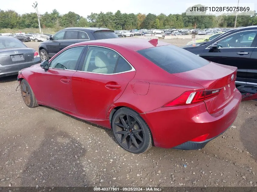 2015 Lexus Is 250 VIN: JTHBF1D28F5075869 Lot: 40377981