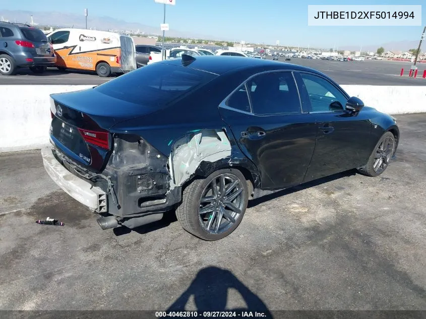 2015 Lexus Is 350 VIN: JTHBE1D2XF5014994 Lot: 40462810