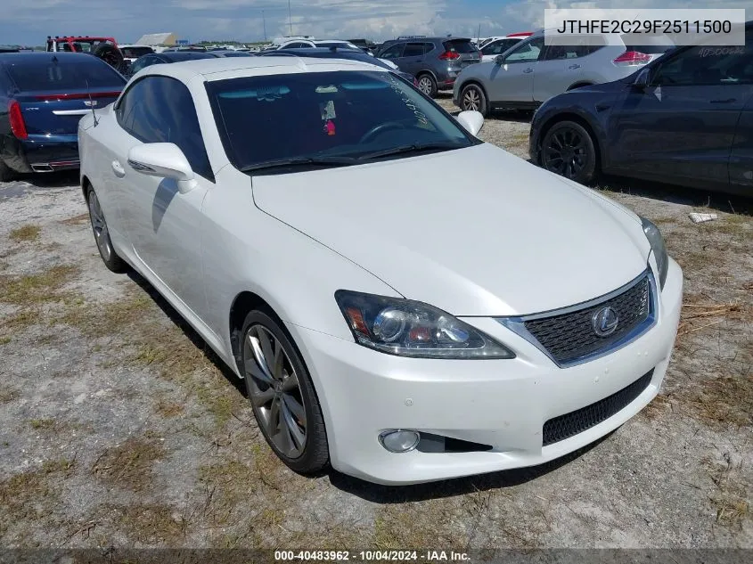 2015 Lexus Is 350C VIN: JTHFE2C29F2511500 Lot: 40483962