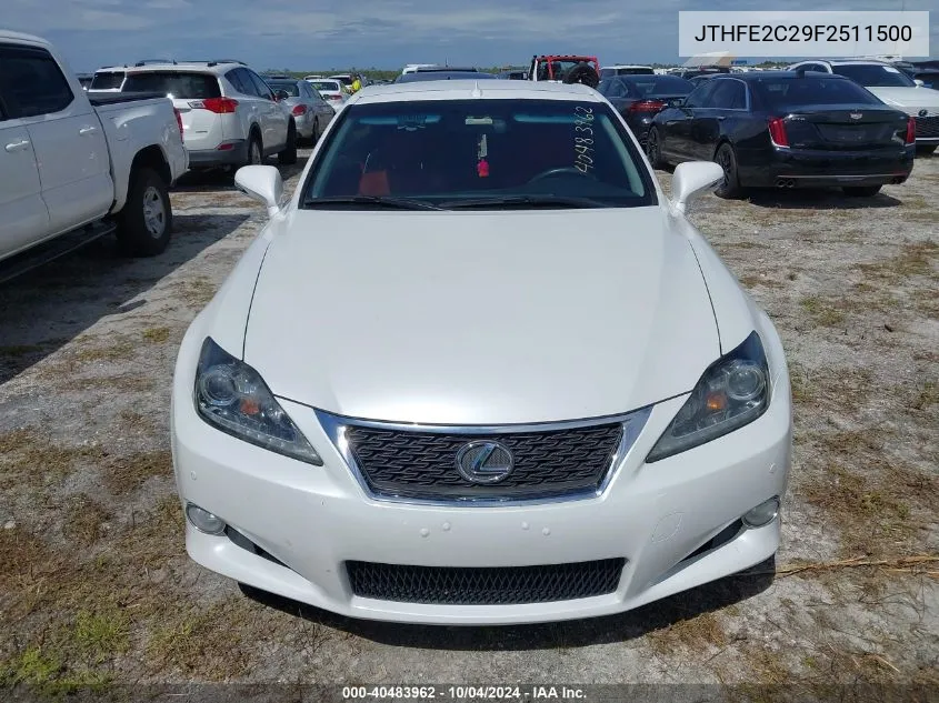 2015 Lexus Is 350C VIN: JTHFE2C29F2511500 Lot: 40483962