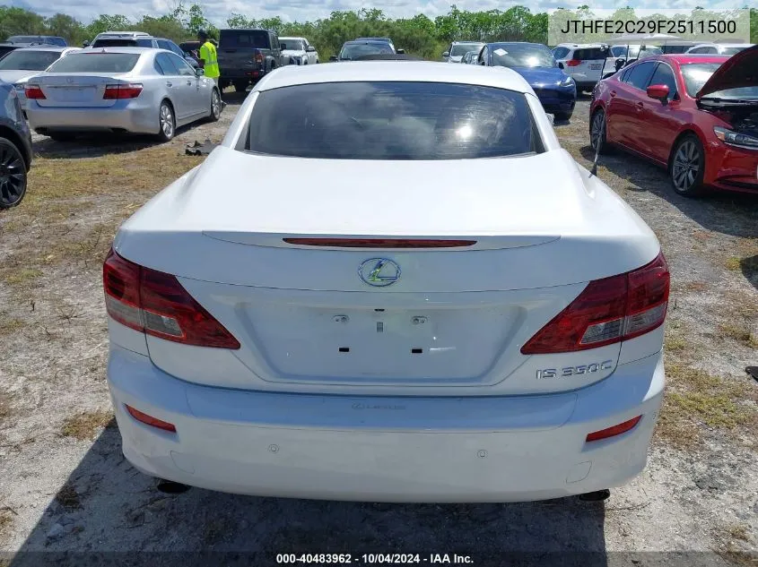 2015 Lexus Is 350C VIN: JTHFE2C29F2511500 Lot: 40483962