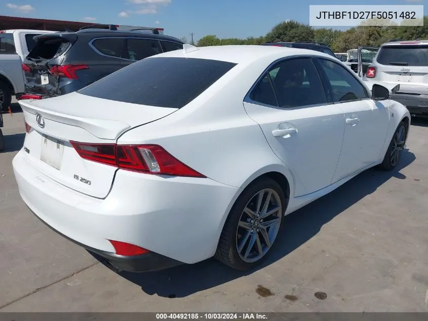 2015 Lexus Is 250 VIN: JTHBF1D27F5051482 Lot: 40492185