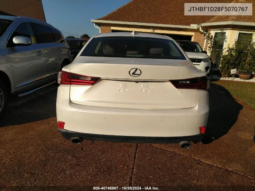 2015 Lexus Is 250 VIN: JTHBF1D28F5070767 Lot: 40746987