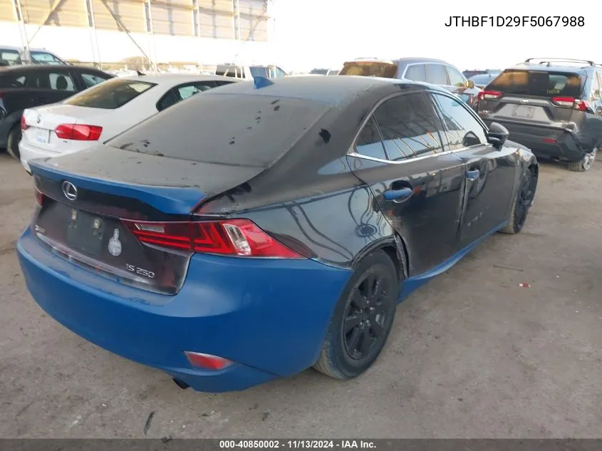 JTHBF1D29F5067988 2015 Lexus Is 250