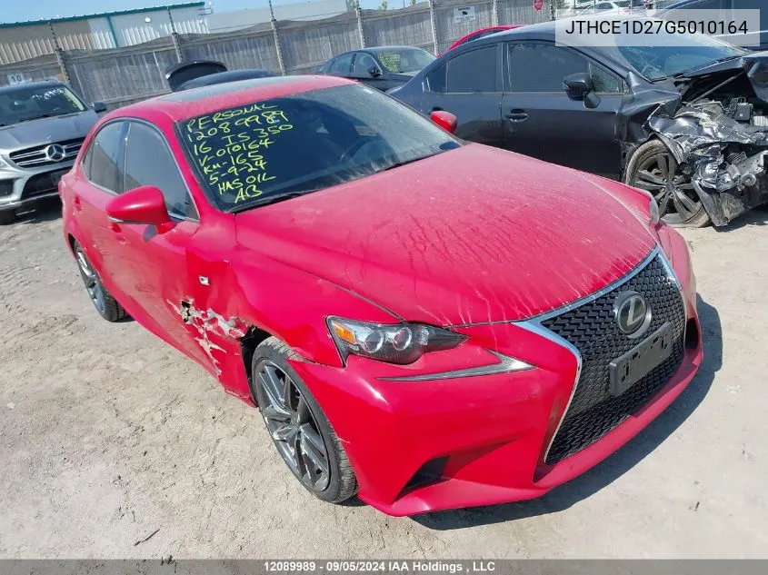 2016 Lexus Is 350 VIN: JTHCE1D27G5010164 Lot: 12089989