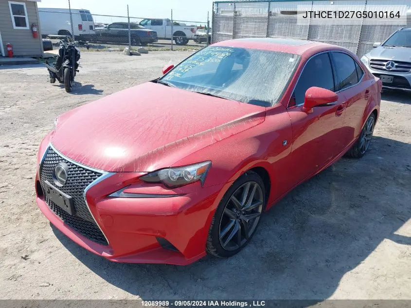 2016 Lexus Is 350 VIN: JTHCE1D27G5010164 Lot: 12089989