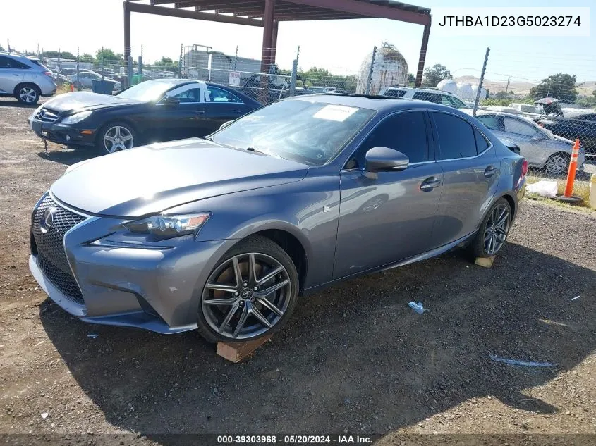 2016 Lexus Is 200T VIN: JTHBA1D23G5023274 Lot: 39303968