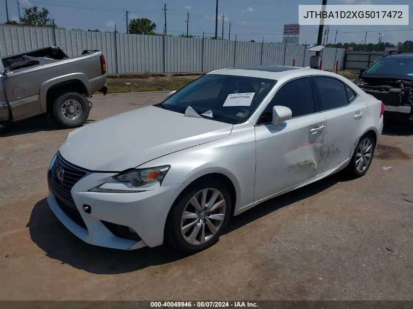 JTHBA1D2XG5017472 2016 Lexus Is 200T