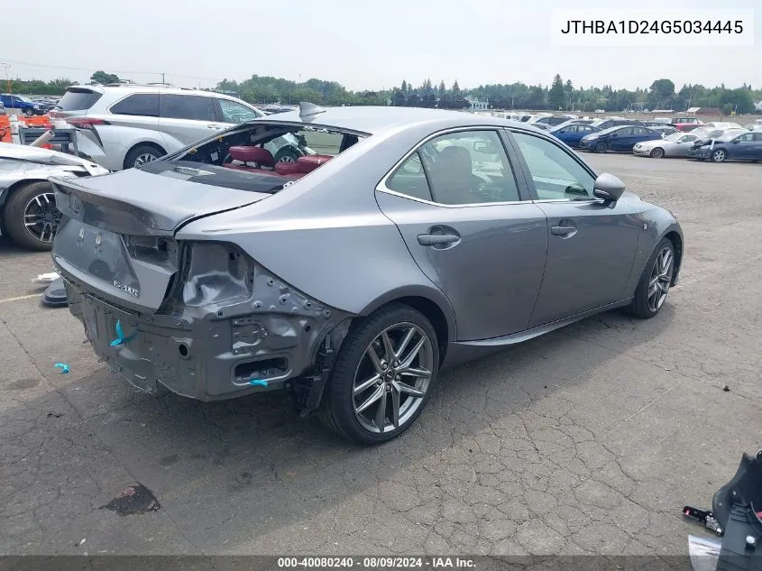 2016 Lexus Is 200T VIN: JTHBA1D24G5034445 Lot: 40080240