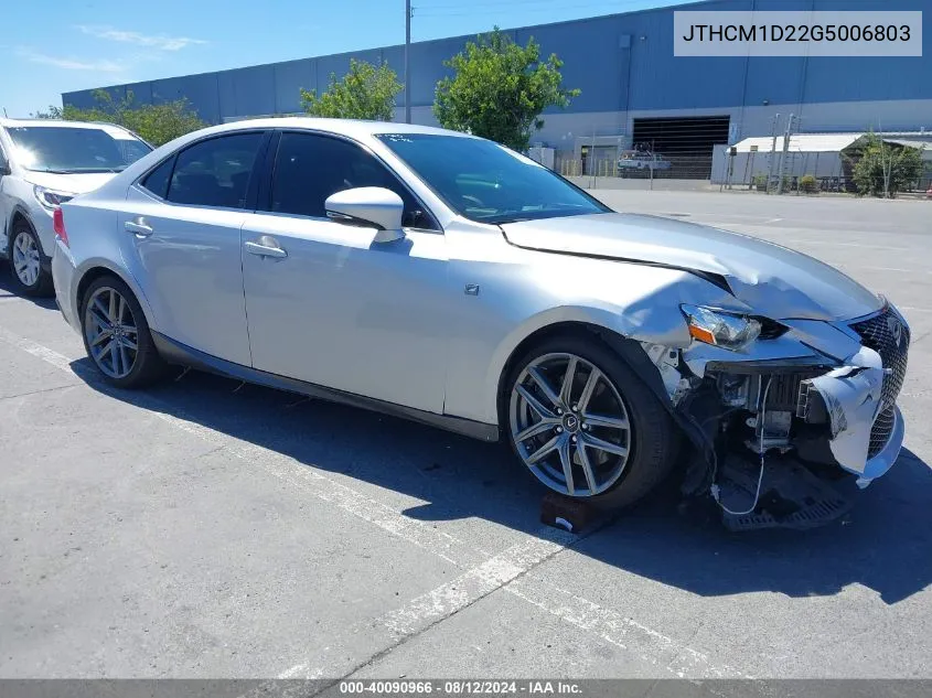 2016 Lexus Is 300 VIN: JTHCM1D22G5006803 Lot: 40090966